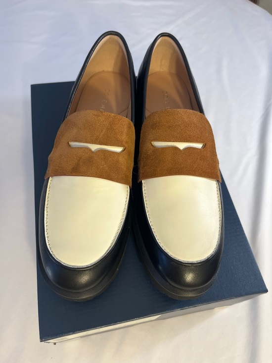 Cole Haan Shoes - Cole Haan Black Leather & Tan Suede Loafers